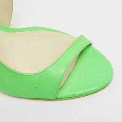 Sophia Webster Neon Green Leather Slingback D'orsay Sandals Size 39