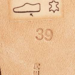 Pre Owned Sophia Webster Black/White Leopard Print Leather Lacey Tie Up Sandals Size 39