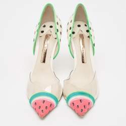 Sophia Webster Multicolor PVC and Patent Leather Jessica Watermelon Pumps Size 37