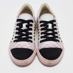 Sophia Webster Multicolor Leather and Suede Riko Sneakers Size 37