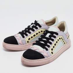 Sophia Webster Multicolor Leather and Suede Riko Sneakers Size 37