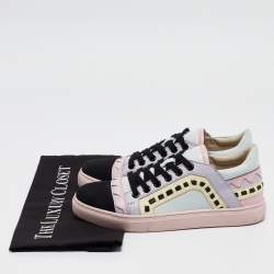 Sophia Webster Multicolor Leather and Suede Riko Sneakers Size 37