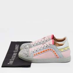 Sophia Webster Multicolor Glitter and Leather Riko Sneakers Size 38.5
