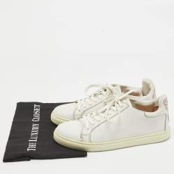 Sophia Webster White Leather Bibi Butterfly Sneakers Size 39