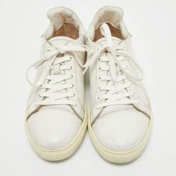 Sophia Webster White Leather Bibi Butterfly Sneakers Size 39