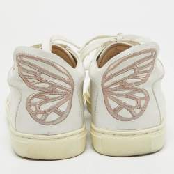 Sophia Webster White Leather Bibi Butterfly Sneakers Size 39