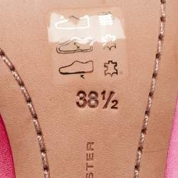 Pre Owned Sophia Webster Pink Satin Bow Pumps Size 38.5