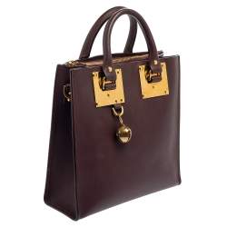 Sophie Hulme Burgundy Leather Albion Square Tote