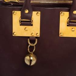 Sophie Hulme Burgundy Leather Albion Square Tote