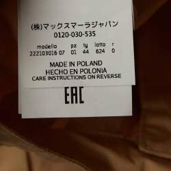 Pre Owned Sportmax Beige Cotton Buttoned Santos Dress M