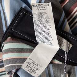 Pre Owned Sportmax Multicolored Striped Cotton Maxi Skirt L