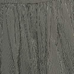 Pre Owned Sportmax Black/White Checked Synthetic Midi Skirt M