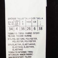 Pre Owned Sportmax Black Crepe Asymmetric Mini Skirt S