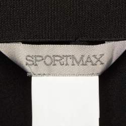 Pre Owned Sportmax Black Crepe Asymmetric Mini Skirt S
