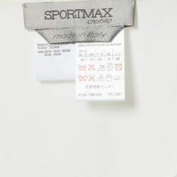 Pre Owned Sportmax White Floral Print Organza Tiered Skirt L