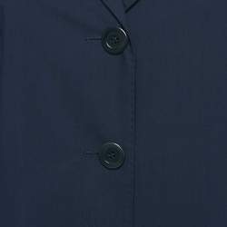 Pre Owned Sportmax Navy Blue Wool Blend Skirt Suit M