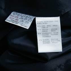 Pre Owned Sportmax Navy Blue Wool Blend Skirt Suit M