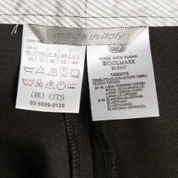 Pre Owned Sportmax Black Wool Straight Leg Trousers M