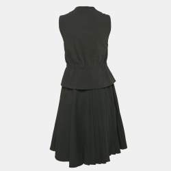 Pre Owned Sportmax Black Crepe Sleeveless Mini Dress XS