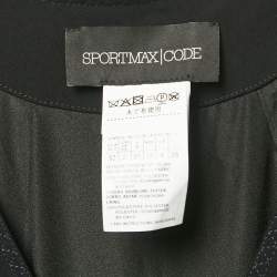 Pre Owned Sportmax Black Crepe Sleeveless Mini Dress XS