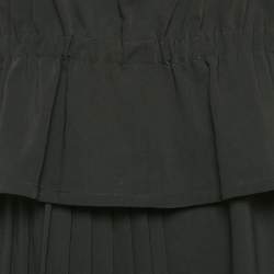 Pre Owned Sportmax Black Crepe Sleeveless Mini Dress XS