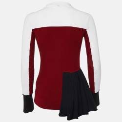 Sportmax Multicolor Knit Pleat Detail Top S