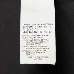 Pre Owned Sportmax Black Gabardine Pleated Midi Skirt L