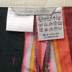 Sportmax Multicolor Striped Cotton Wide-Leg Pants XS