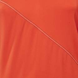 Pre Owned Sportmax Red Crepe Asymmetric Long Dress M