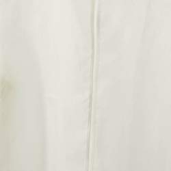 Pre Owned Sportmax White Organza Silk Sheer Cardigan S
