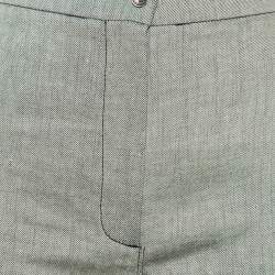 Pre Owned Sportmax Blue Linen Blend Trousers M