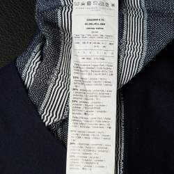 Sportmax Navy Blue Striped Knit Crewneck Sweatshirt L