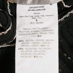 Sportmax Black Knit Pleated Mini Skirt S