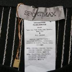 Sportmax Black Knit Pleated Mini Skirt S