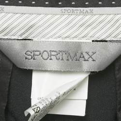 Pre Owned Sportmax Black Crepe Trousers M