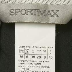 Pre Owned Sportmax Black Crepe Trousers M