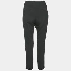 Pre Owned Sportmax Black Crepe Trousers M