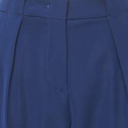 Sportmax Blue Crepe Pleated Trousers S