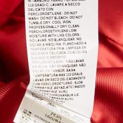 Sportmax Red Wool Felt Mid-Length Coat S