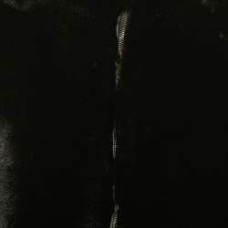 Pre Owned Sportmax Black Faux Fur Reversible Hooded Jacket M