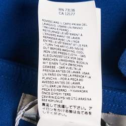 Pre Owned Sportmax Blue Crepe Shoulder Strap Jumpsuit XS