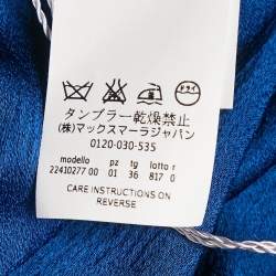 Pre Owned Sportmax Blue Crepe Shoulder Strap Jumpsuit XS