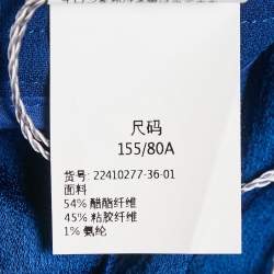 Pre Owned Sportmax Blue Crepe Shoulder Strap Jumpsuit XS