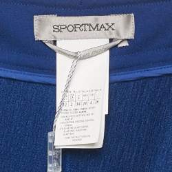 Pre Owned Sportmax Blue Crepe Shoulder Strap Jumpsuit XS