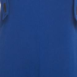 Pre Owned Sportmax Blue Crepe Shoulder Strap Jumpsuit XS
