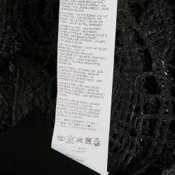 Pre Owned Sportmax Black Lace Elastic Band Trim Top S