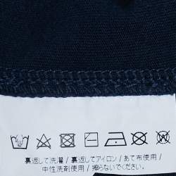 Pre Owned Sportmax Code Navy Blue Sequin Embellished Cotton T-Shirt M