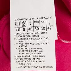 Pre Owned Sportmax Fuchsia Pink Jersey Sleeveless Knee-Length Dress M