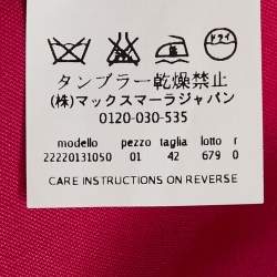 Pre Owned Sportmax Fuchsia Pink Jersey Sleeveless Knee-Length Dress M
