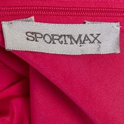 Pre Owned Sportmax Fuchsia Pink Jersey Sleeveless Knee-Length Dress M